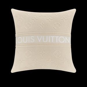 Louis Vuitton, Bedding, Authentic Cream Jaquard Lv Louis Vuitton Pillow  Called Lvacation Monogram